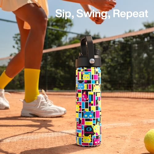 Insulated Water Bottle with Straw Stainless Steel Water Bottle