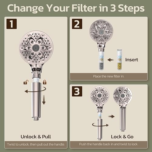 6 Setting Filtered Handheld Shower Head
