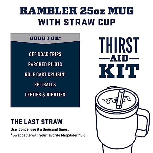 Rambler 25 oz Tumbler with Handle and Straw Lid