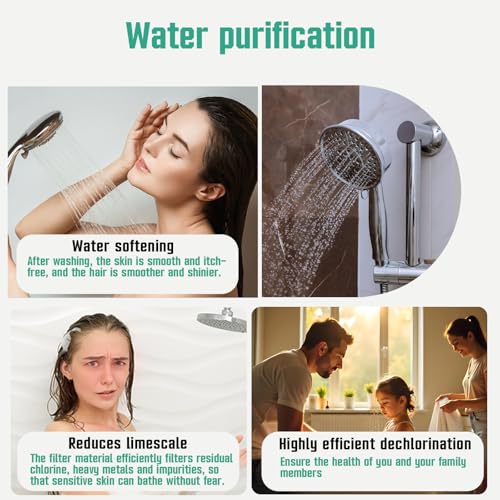 4 Pack Replacement Water Filter Compatible With Cobbe® Handheld Shower Head (4 Count)
