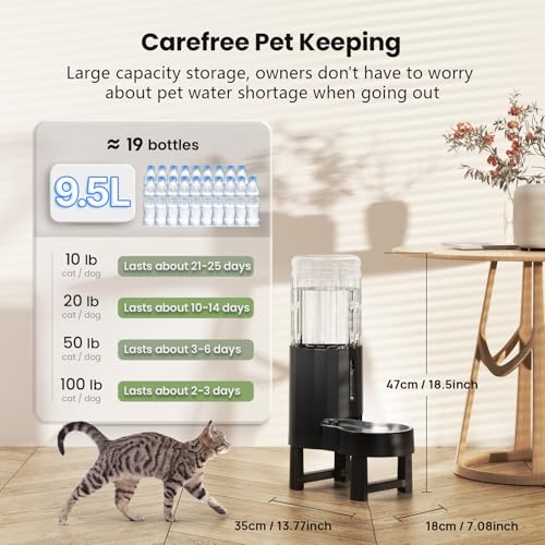 Elevated Dog Water Bowl Dispenser for Large Dogs
