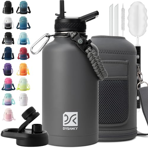 Insulated Water Bottle with Portable Carrier Bag for Outdoor 64 oz