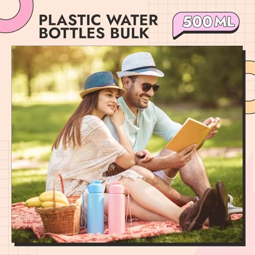 20 Pcs 17 Oz Plastic Water Bottles Bulk Sports (20 Count)