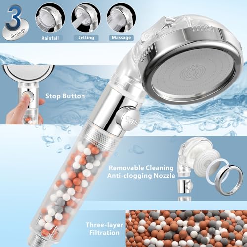 Filtered Shower Head with Handheld Combo