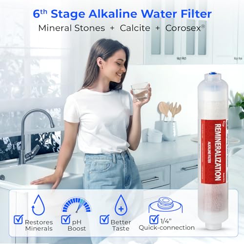 F4AK 6 Month Prefilter and Alkaline Replacement Supply Filter Cartridge Pack Set for 5 and 6