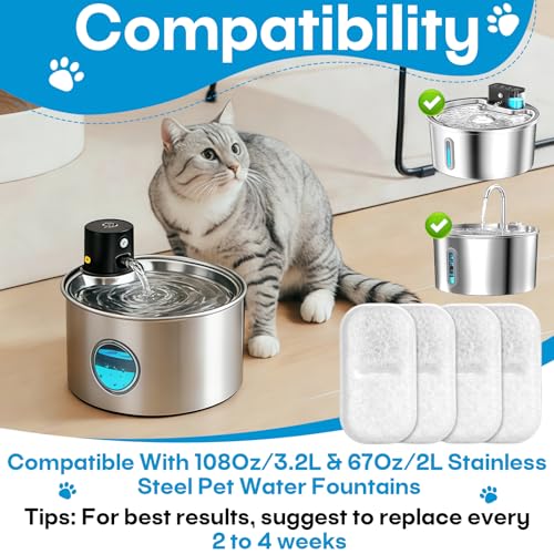 12+12 Pack Cat Water Filters Replacement for 108Oz (12 Count)