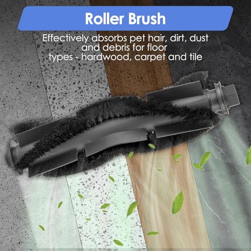 7 Pack) M1 Replacement Parts Compatible with Lefant M1 Robot Vacuum Cleaner, 1 Roller Brush, 2 Side Brushes, 2 HEPA Filters, 2 Mop Pads, Accessories Kit (7 Count)