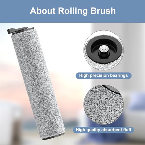 Roller Brush Replacement Compatible with Tineco S3 Vacuum Mop (9 Count)