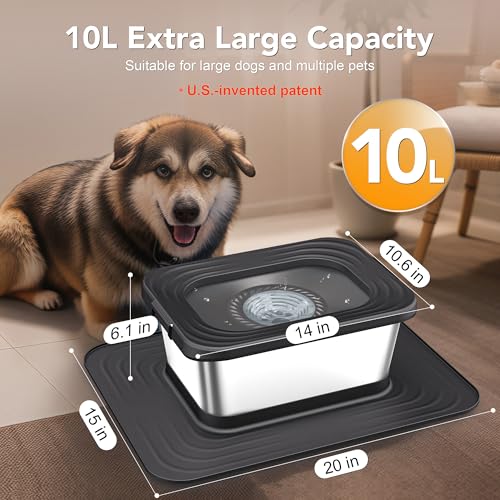 10L Stainless Steel Dog Water Bowl