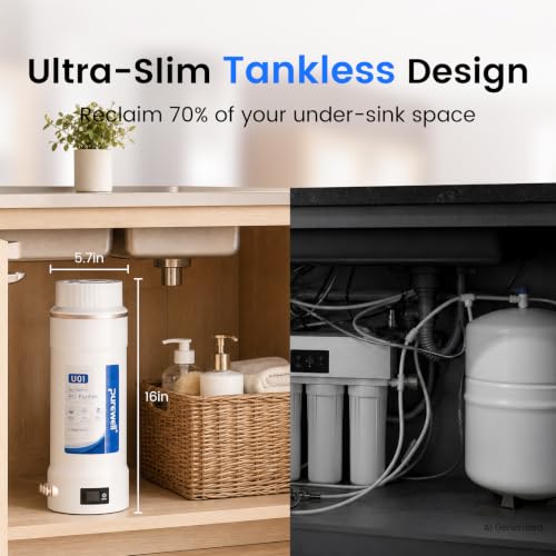 U01 Tankless Reverse Osmosis Water Filter System 800 GPD