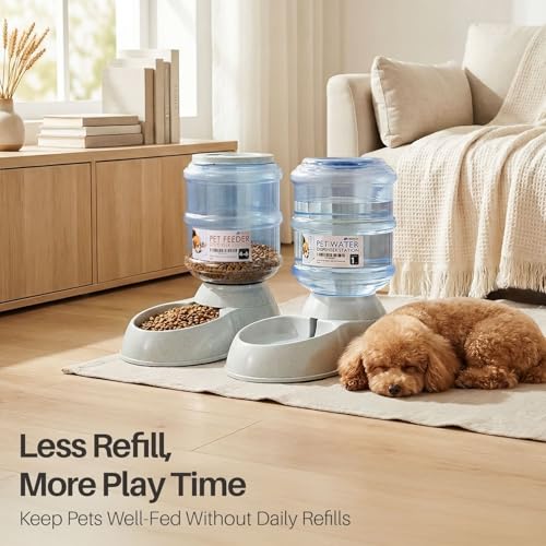 Automatic Pet Feeder & Waterer Set of 2 Pack