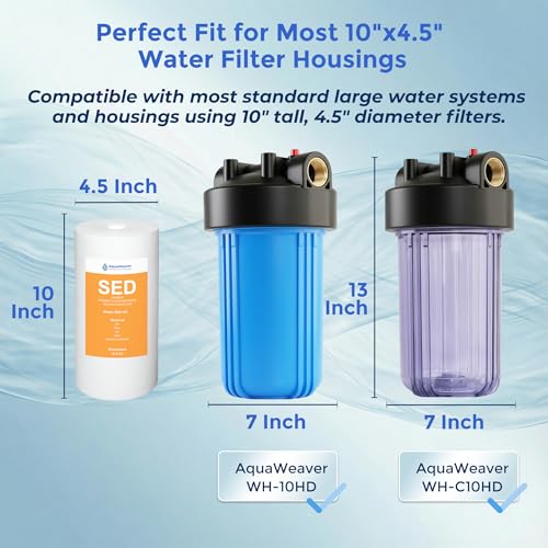 5 Micron 10" x 4.5" Whole House Sediment Water Filter (6 Count)