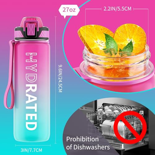 Water Bottle with Straw