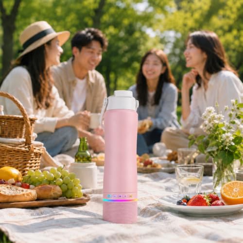 Stainless Steel Water Bottle with Portable Bluetooth Speaker TWS