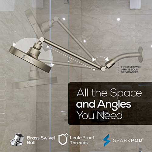 6" Round Rain Shower Head with 11" Shower Arm