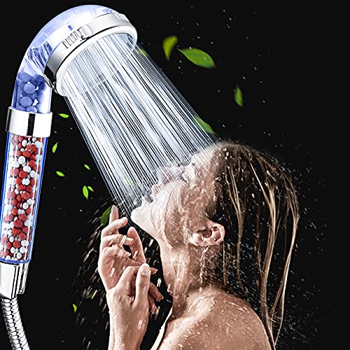 Shower Head Filter Filtration High Pressure Water Saving 3 Mode Function Spray Handheld Showerheads for Dry Skin & Hair