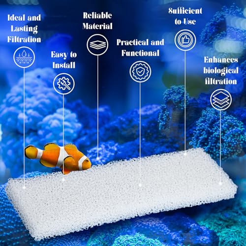 20 Pcs Filter Pad Compatible with Fluval U3 Underwater Sponge Aquarium Filter Media Replacement Accessories Compatible for Aquarium