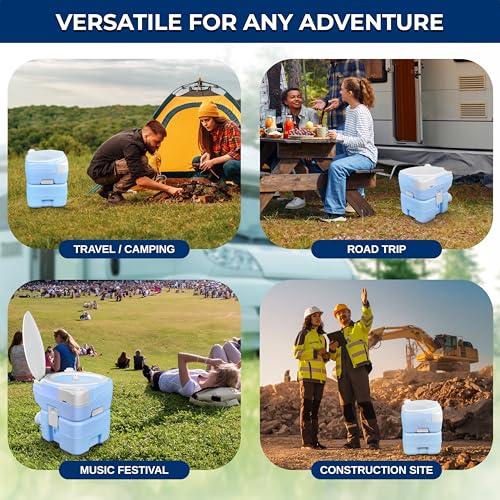 5.3 Gal Portable Toilet with Extra Large Seat