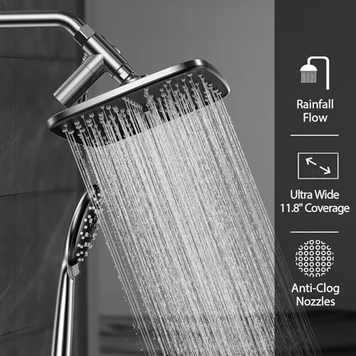 11.8“ Rain Shower Head with Handheld