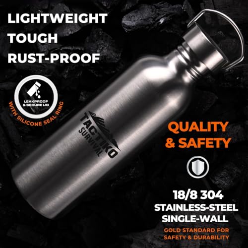 Tactiko Stainless Steel Wide Mouth Water Bottle