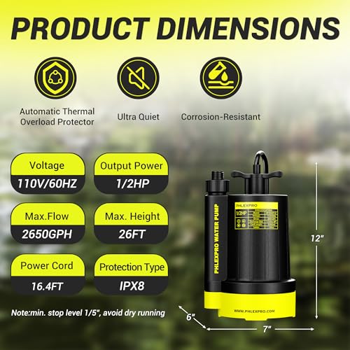 1 2HP Submersible Water Pump