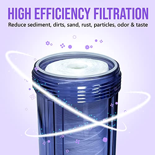 High Capacity Wound String 5 Micron Sediment Water Filter Cartridge 10” x 4.5” Removes Sand