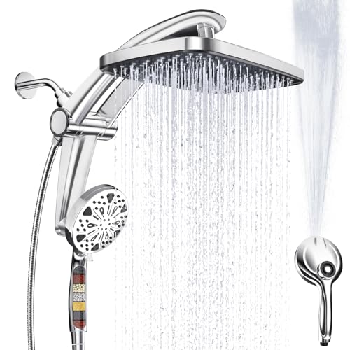12 Inch High Pressure Rain Shower Head with Handheld Spray Combo