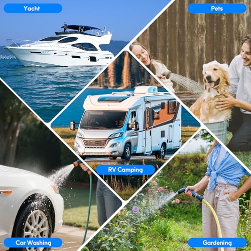 RV Water Filter with 90 Degree Elbow and Flexible Hose Protector (3 Count)