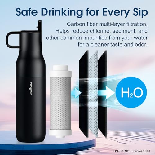 S2 25oz Insulated Stainless Steel Filtered Water Bottle with Straw