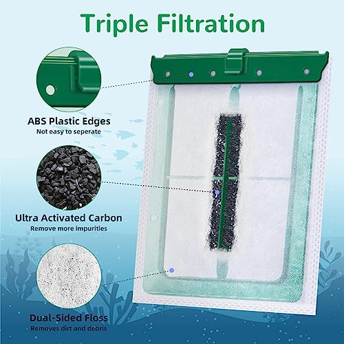 Aquarium Filter Cartridge for Whisper Bio Bag Power Filters (9 Count)