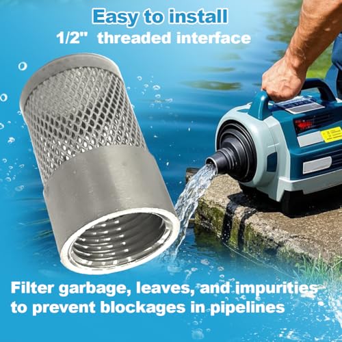 1 2" 304 stainless steel filter head with internal thread diameter of 20mm connected to 1