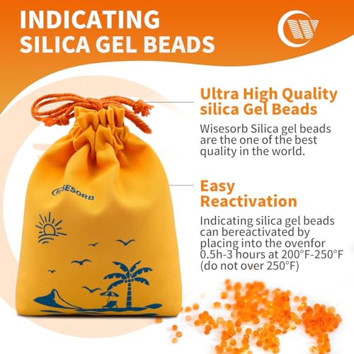 2X 1000 Gram Reachargeable Silica Gel Beads with 2 Cloth Bags