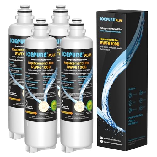 PLUS BORPLFTR50 Water Filter Replacement for Bosch 11025825 (4 Count)