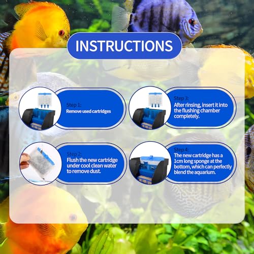 10 Pack Large Replacement Filter Cartridges Compatible for QuietFlow Power Filter Size 20 (10 Count)