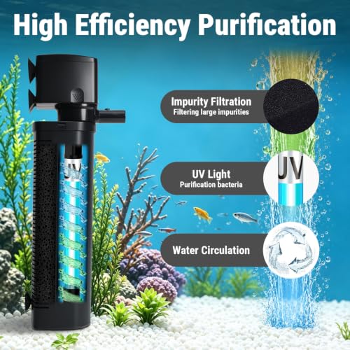 600GPH UV Aquarium Filter for 100
