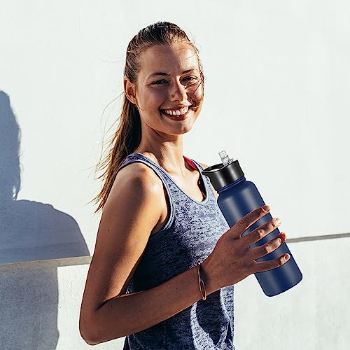 40 oz Insulated Water Bottle with Straw