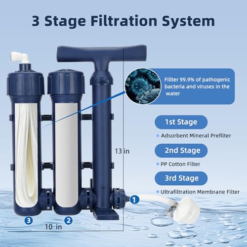 Emergency Water Filter Large Water Filtration System Survival for Camping