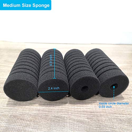 Pack of 4 Replacement Sponges for Aquarium Double Sponge Filter