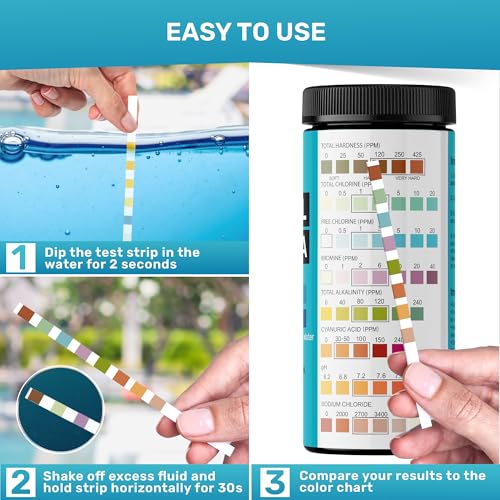 Pool Test Strips for Pools and Spas (150 Strips)