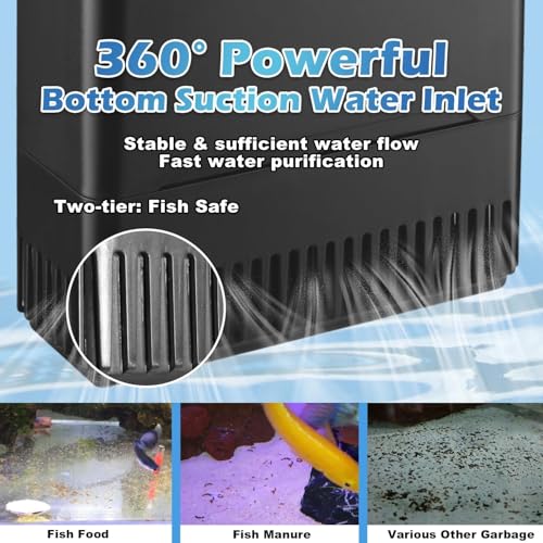 Turtle Tank Filter Aquarium Filter Power Adjustable 20