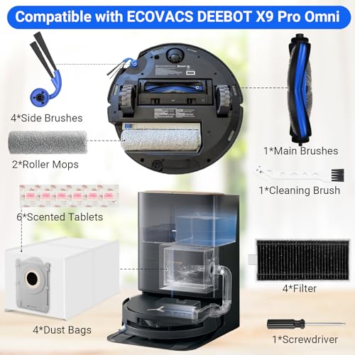 23 PCS X9 Pro Omni Replacement Parts for Ecovacs Deebot