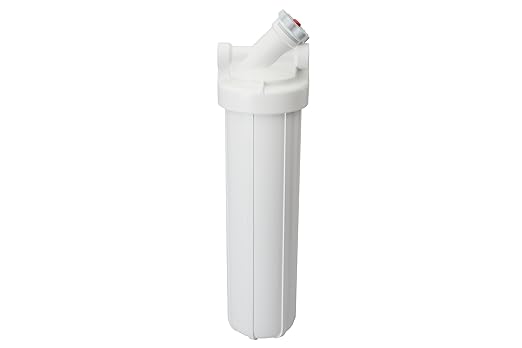Pentair OMNIFilter Whole Home Valve-in-Head 20" Heavy-Duty Big Blue Water Filtration System with Pressure Relief, White/White