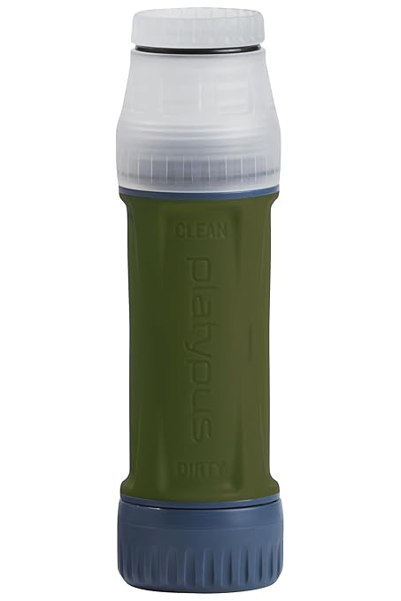 Platypus Quickdraw Ultralight Backpacking Water Filter, Green