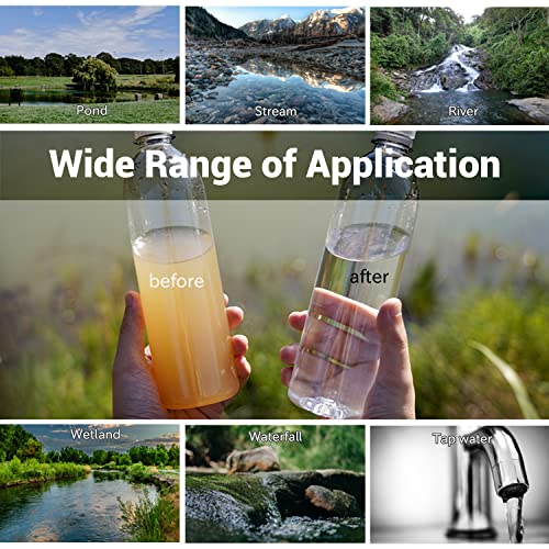 Mini Water Filter NatureNova Portable Emergency Water Filtration System Hiking Camping Straw Survival Gear Emergency Preparedness（Black