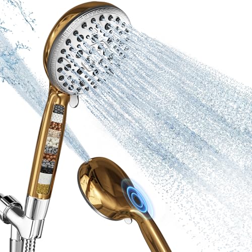 Shower Head Gold High Pressure Shower Filter Head