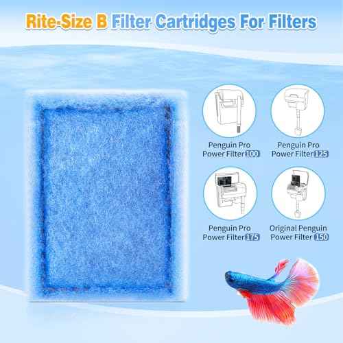 8 Pack Rite Size B Filter Cartridges Compatible with MarineLand
