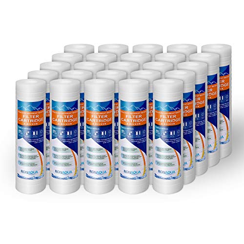 Grooved Sediment Water Filter Cartridge by Ronaqua 10"x 2.5" (25 Count)