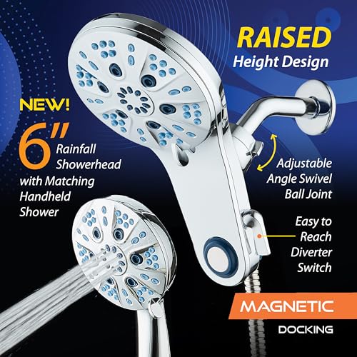 Magneton 48 Mode High Pressure Rain & Handheld Shower Head Combo