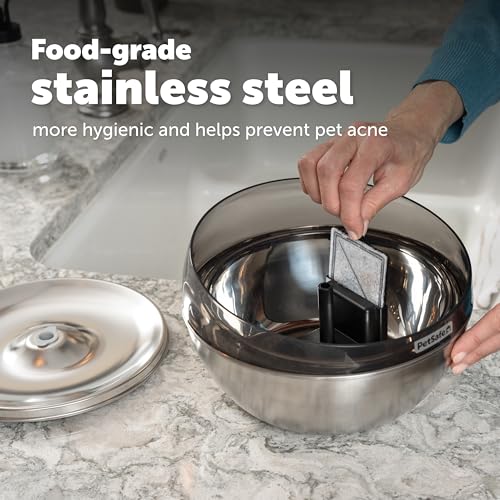 HydroSphere 60 oz Stainless Steel Pet Fountain