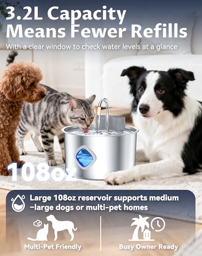 Water Bowl Cordless Dog Water Fountain with Faucet